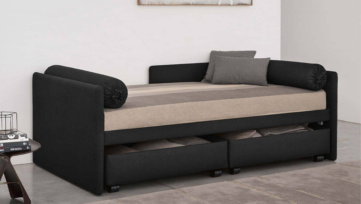 letto duetto con secondo letto flou